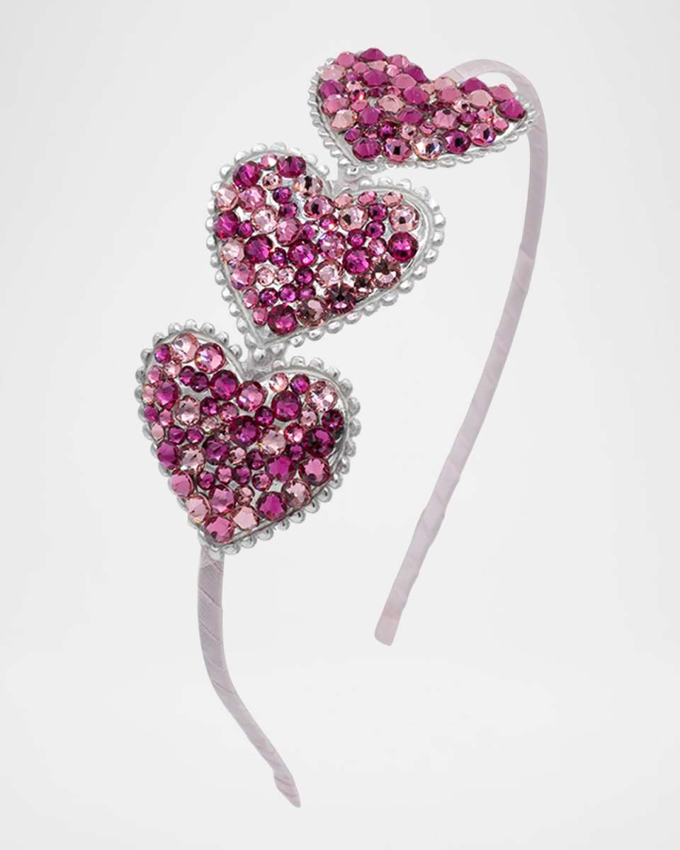 Triple Heart Rhinestone Headband